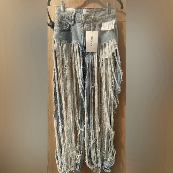 Frame Jeans Straight Leg (RARE!).Atelier Le High 'N' Tight Straight Utopia Shred - Picture 3 of 12